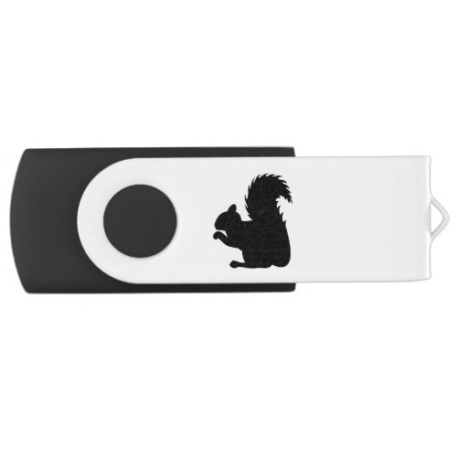 Squirrel Silhouette USB Flash Drive