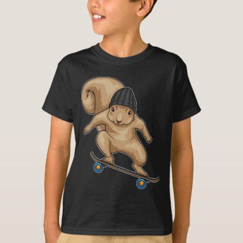 Squirrel Skater Skateboard Sports T_Shirt
