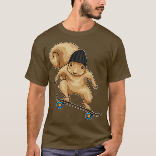 Squirrel Skater Skateboard Sports T_Shirt