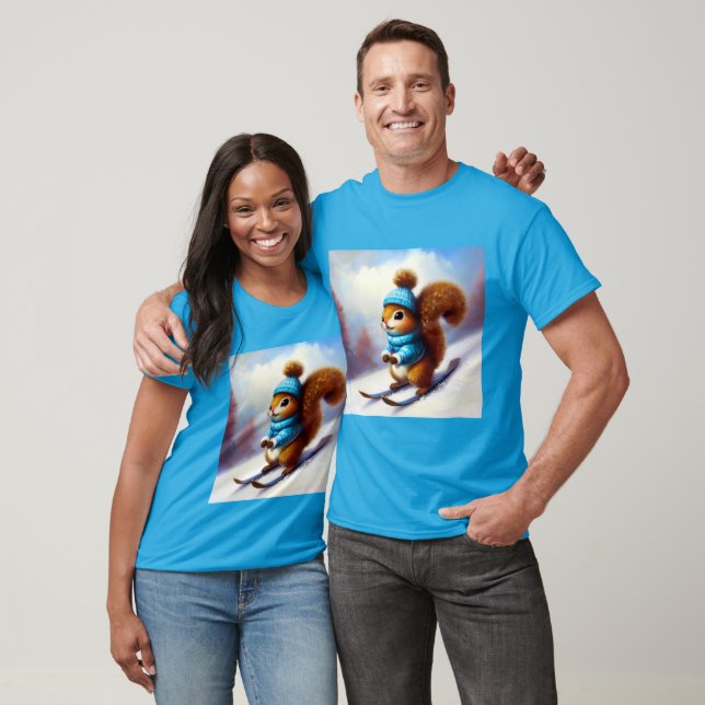 Squirrel Skiing T-Shirt (Unisex)