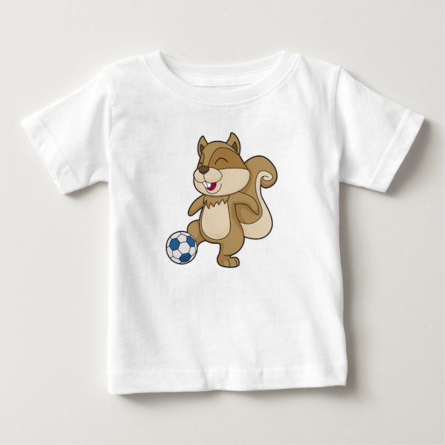 Squirrel Soccer player Soccer Baby T-Shirt (Front)
