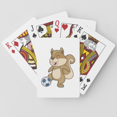 Squirrel Soccer player Soccer Poker Cards