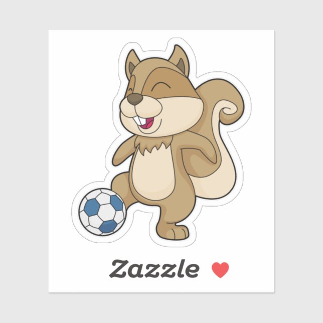 Squirrel Soccer player Soccer Sticker (Sheet)