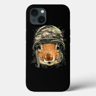 Squirrel Soldier Veteran Army Squirrel Rodent Anim iPhone 13 Case