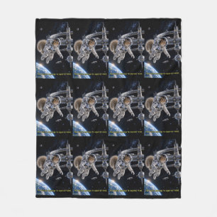 Squirrel Space Future Fleece Blanket