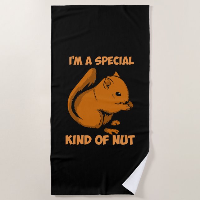 Squirrel - Special Kind Of Nut Beach Towel (Front)