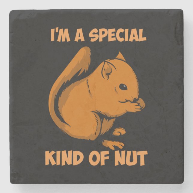 Squirrel - Special Kind Of Nut Stone Coaster (Front)