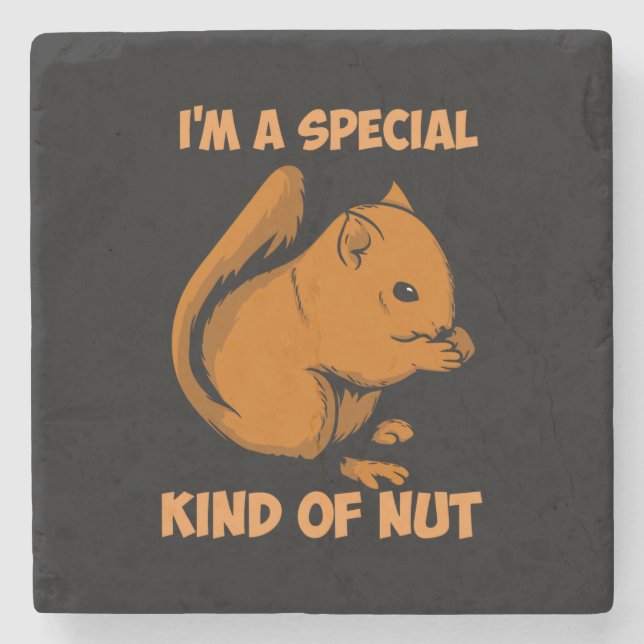Squirrel - Special Kind Of Nut Stone Coaster (Front)