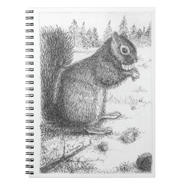 Squirrel Spiral Note Book (Front)