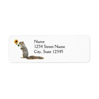 Squirrel Sunflower Address Labels