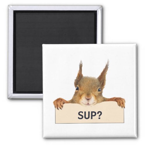Squirrel SUP Custom Text Magnet