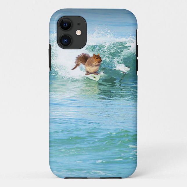 Squirrel Surfer On The Sea Case-Mate iPhone Case (Back)