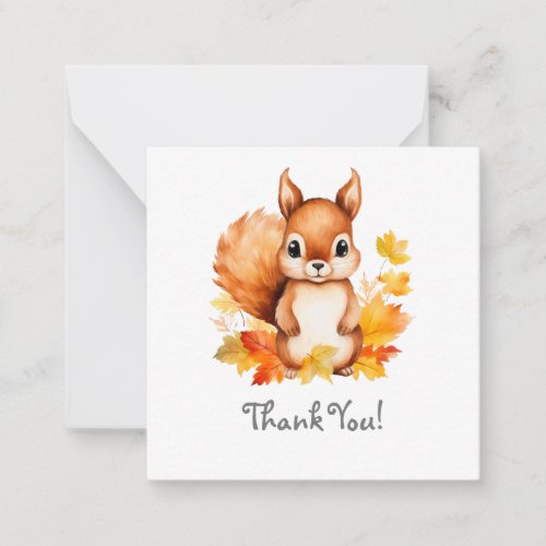 Squirrel Thank You Note cards