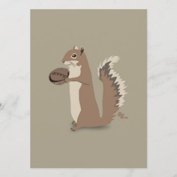 Squirrel Thank You Note Invitation by flopsock at Zazzle