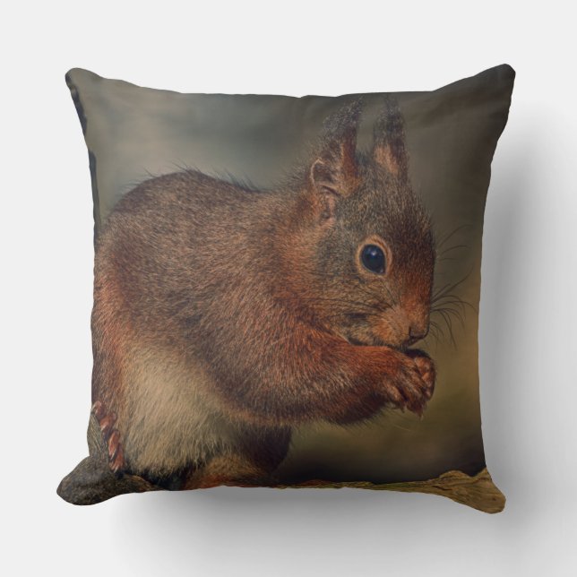 Squirrel Throw Pillow (Front)
