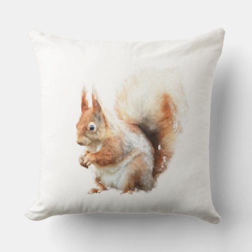 Squirrel Throw Pillow