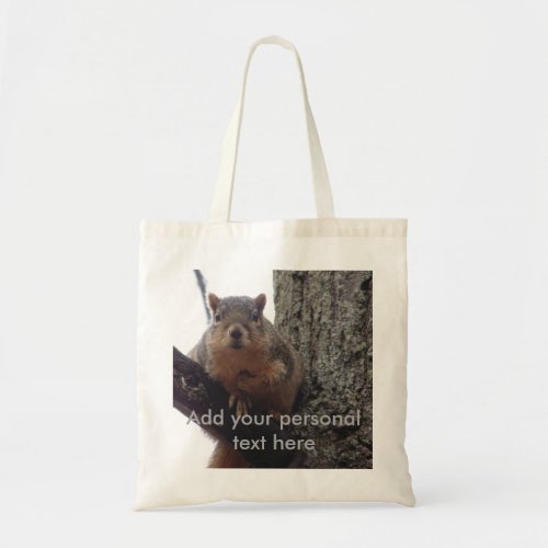 Squirrel tote bag grocery carry all