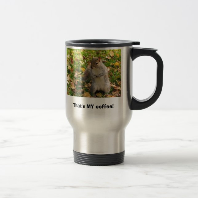 Squirrel Travel Coffee Mug (Right)