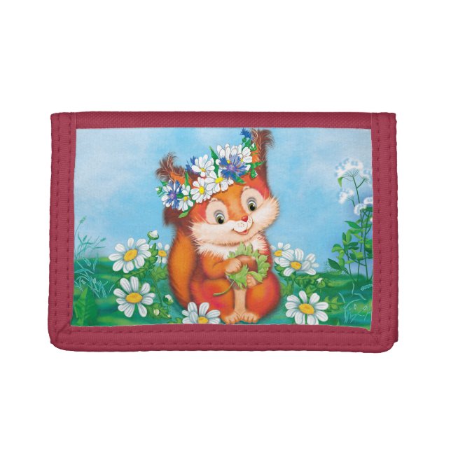Squirrel Tri-fold Wallet (Front)