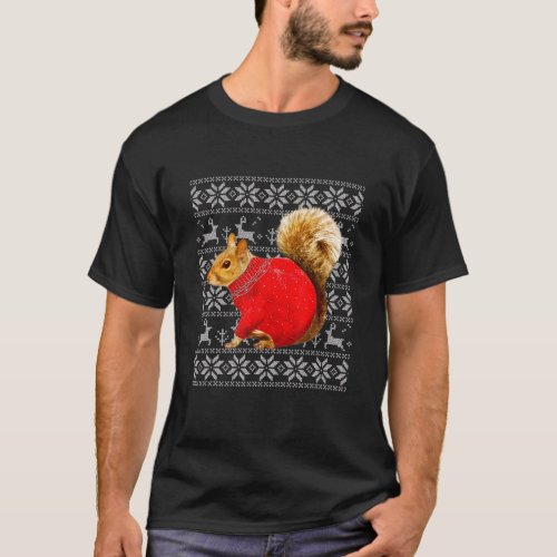 Squirrel Ugly Sweater Christmas Funny Squirrel Lov