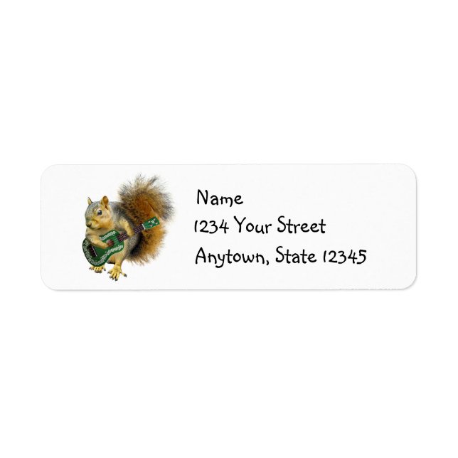 Squirrel Ukulele Address Labels (Front)