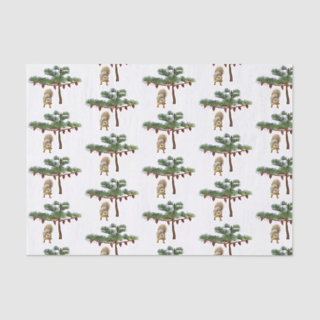 Squirrel under Tree Tissue Paper (Front)