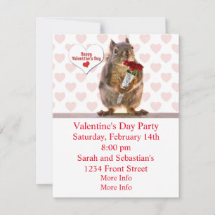 Squirrel Valentine Holiday Card