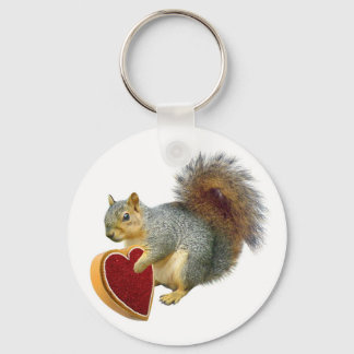 Squirrel Valentine Keychain