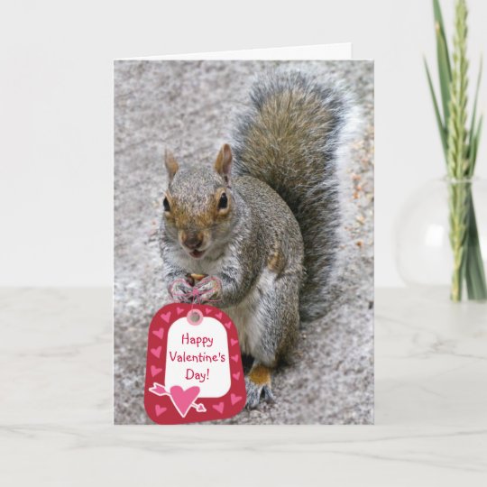 Squirrel Valentine's Card | Zazzle.com