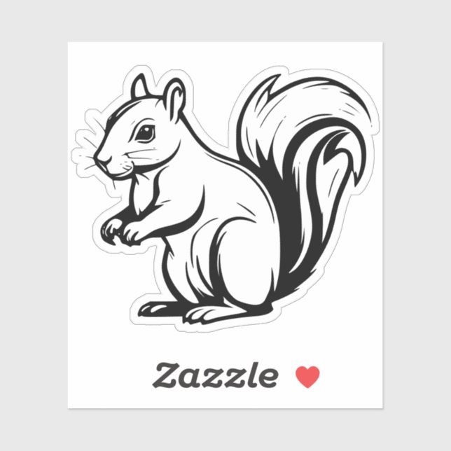 squirrel vinyl sticker  (Sheet)