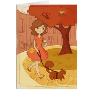 Squirrel Walking in the Fall Cards