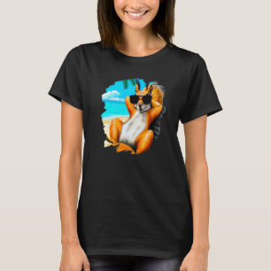 Squirrel Wearing Sunglasses Chilling Beach Squirr T-Shirt