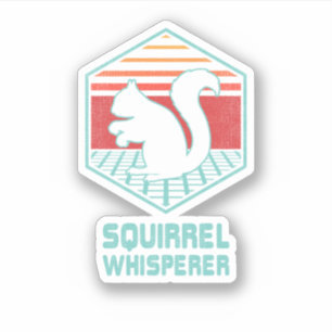 Squirrel Whisperer Retro Vintage 80s Style. Perfec Sticker