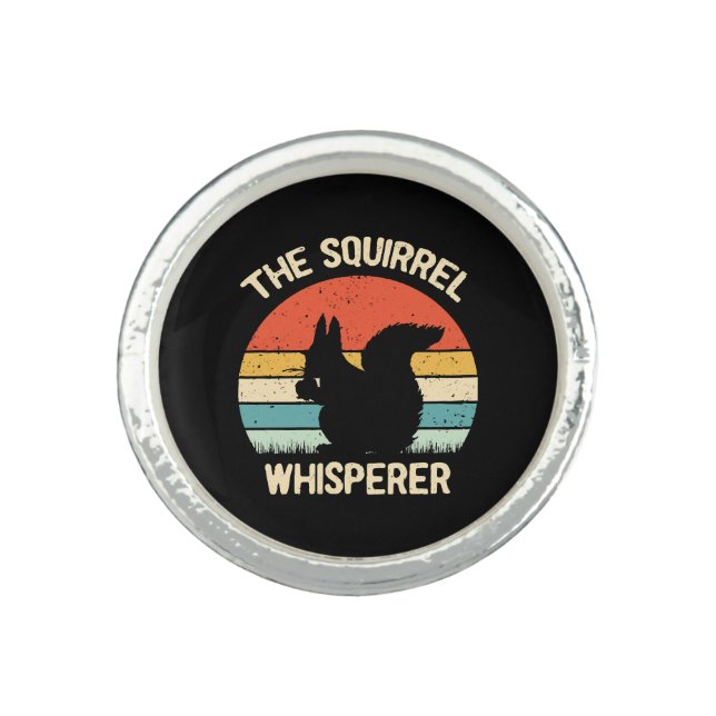 Squirrel Whisperer Squirrels Lovers Gift Ring (Front)