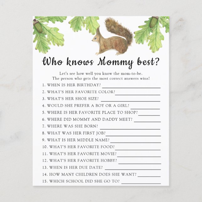 Squirrel - Who knows mommy best (Front)