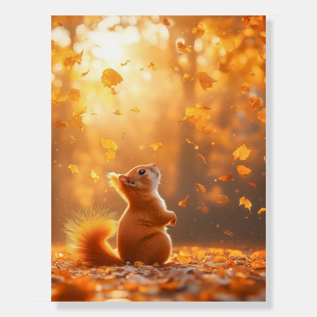 Squirrel Wild Animal Loving Portrait  Foam Board (Front)
