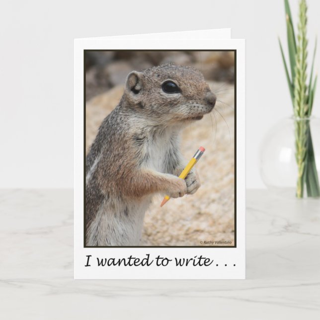 Squirrel With a Pencil Card (Front)