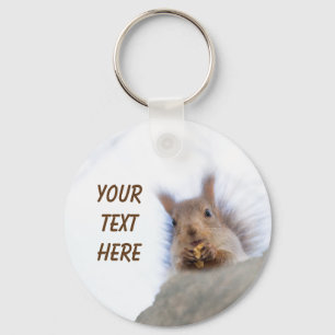 Squirrel with a walnut keychain