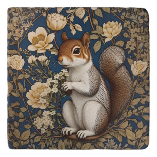 Squirrel With Acacia Flowers William Morris Trivet