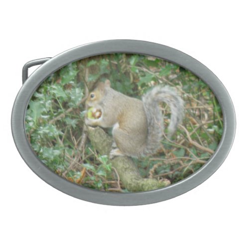 Squirrel with Acorn Belt Buckle