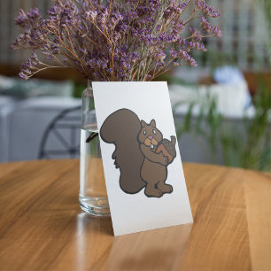 Squirrel with Acorn Cute Woodland Animal Invitation