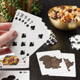 Squirrel with Acorn Cute Woodland Animal Poker Cards