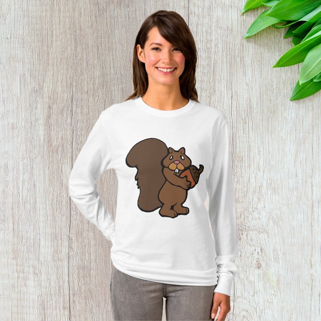 Squirrel with Acorn Cute Woodland Animal T-Shirt (Creator Uploaded)