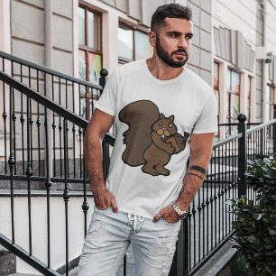Squirrel with Acorn Cute Woodland Animal T-Shirt