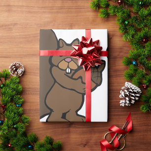 Squirrel with Acorn Cute Woodland Animal Wrapping Paper