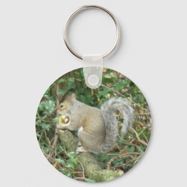 Squirrel with Acorn Keychain (Front)