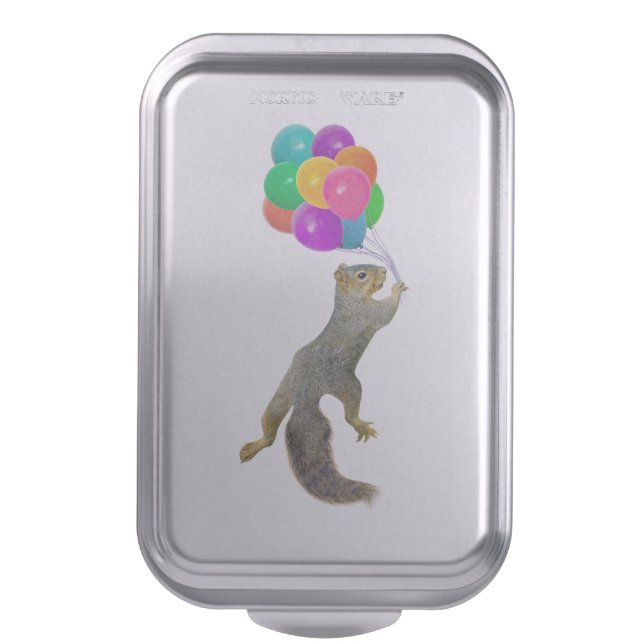 Squirrel with Balloons Cake Pan (Front Vertical)