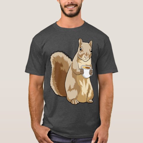 Squirrel with Cup of Coffee T_Shirt