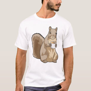 Squirrel with Cup of Coffee T-Shirt