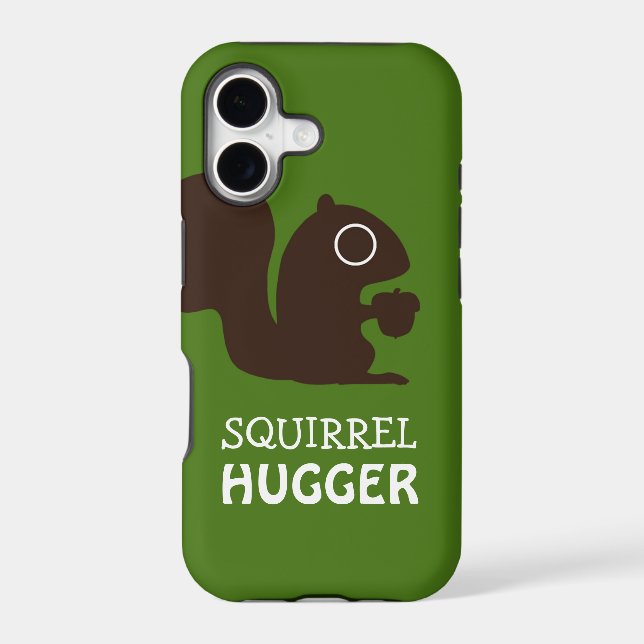 Squirrel with Custom Text Iphone Case (Back)